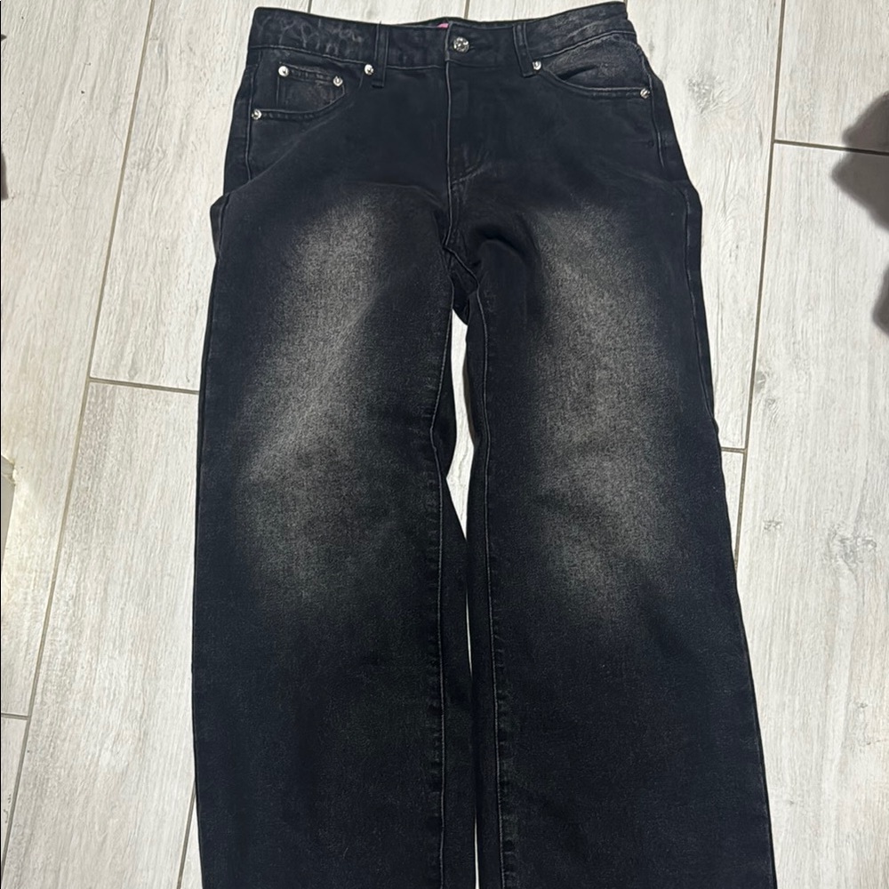 Edikted low rise black jeans